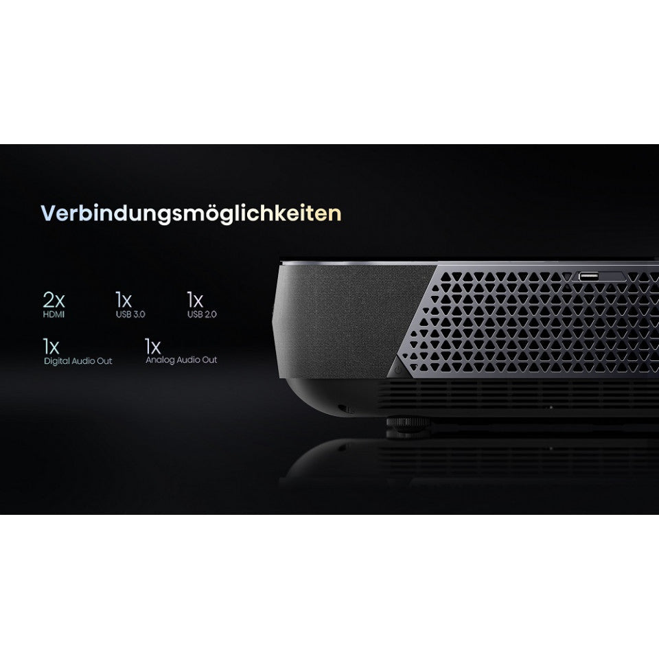 Hisense PL1 Laser TV Bundle (PL1 Ultrakurzdistanz-Beamer + Ultrakurzdistanz-Leinwand DLT100-B1 100 Zoll)