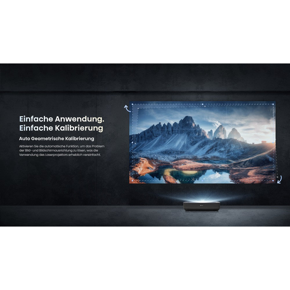 Hisense PL1 Laser TV Bundle (PL1 Ultrakurzdistanz-Beamer + Ultrakurzdistanz-Leinwand DLT100-B1 100 Zoll)