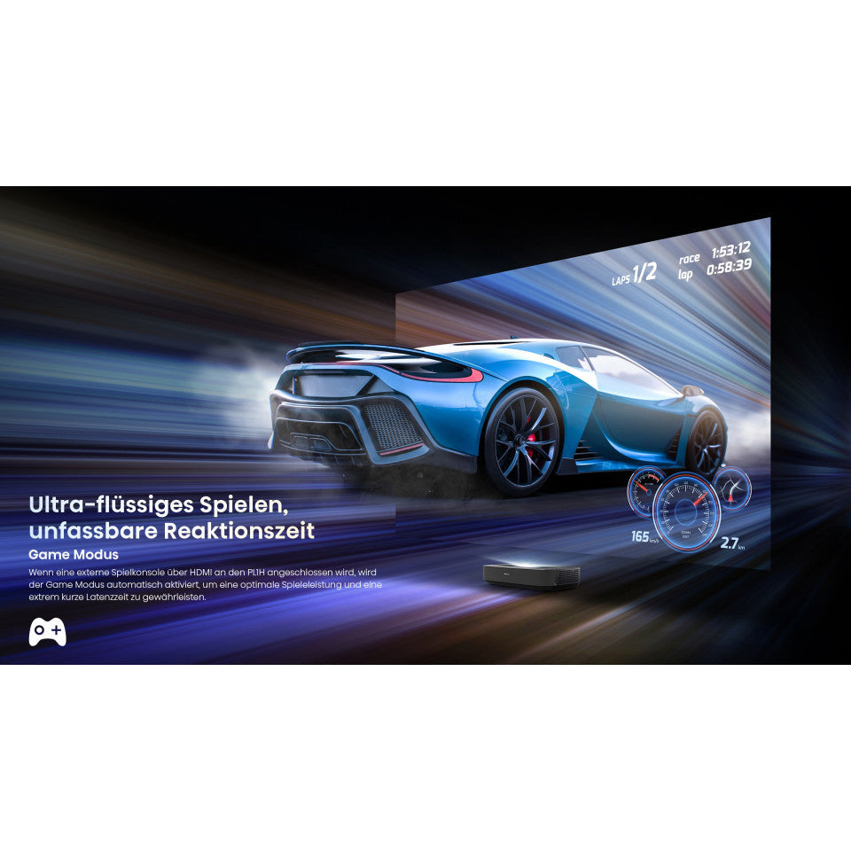 Hisense PL1 Laser TV Bundle (PL1 Ultrakurzdistanz-Beamer + Ultrakurzdistanz-Leinwand DLT100-B1 100 Zoll)