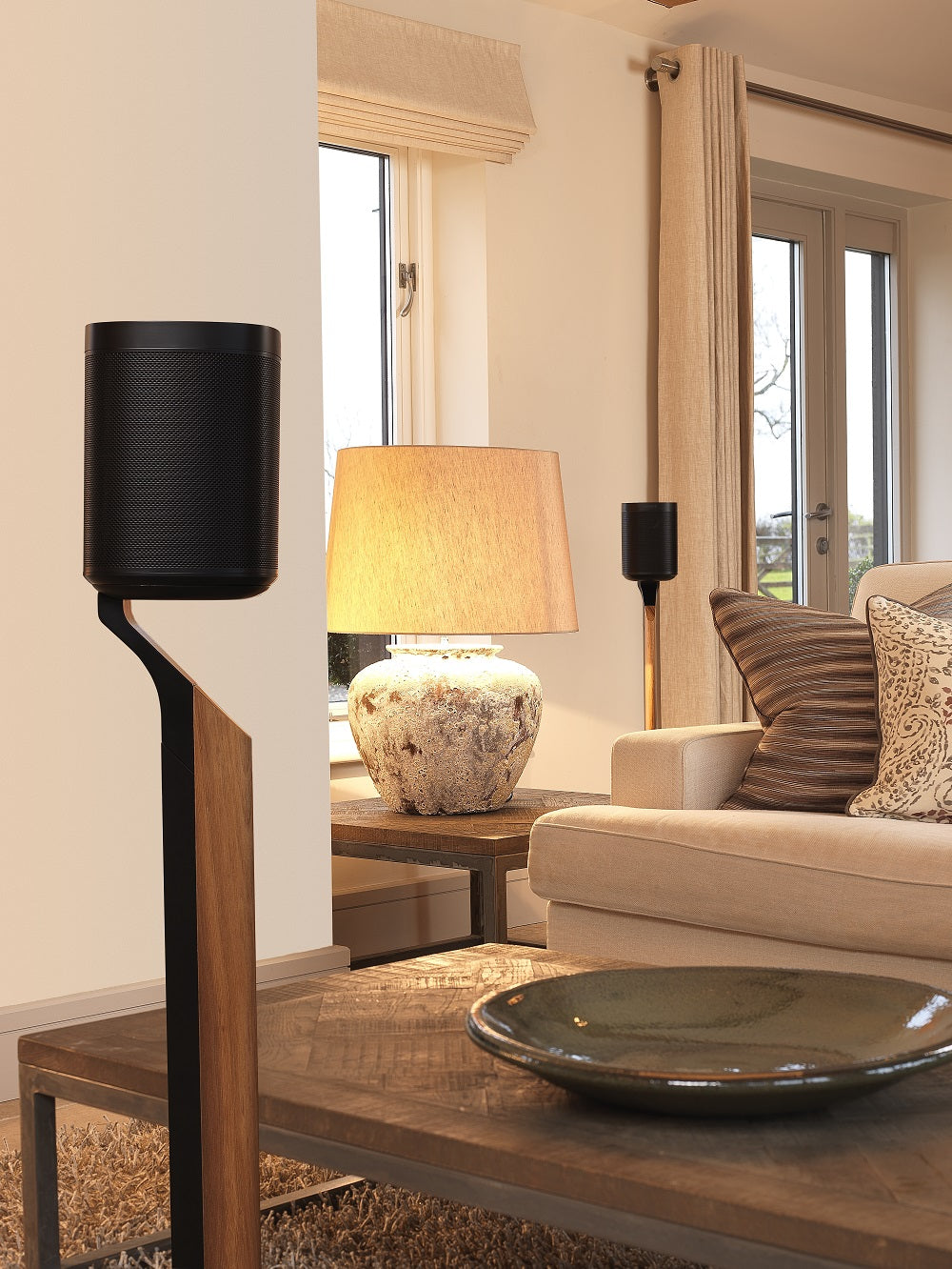 Flexson Premium Standfuß One/One SL/Play:1 FLXS1PFS1021 Schwarz/Walnuss B-Ware